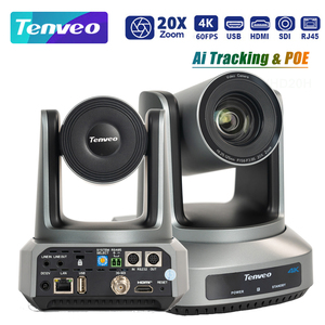 Tenveo 2 Cámaras PTZ NDI 4K60 con Zoom Óptico 20X, 1 Controlador de Teclado con Joystick, Pantalla LCD de 7 Pulgadas con 4 Pantallas Divididas, Joystick 4D, Alimentación PoE - Product Image 2