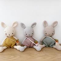 Muñecos de Peluche Amigurumi Tejidos a Mano al por Mayor, Juguetes de Conejitos de Algodón para Niños para Dormir