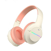 Écouteurs en cuir protéiné souple avec design lumineux respirant, compatibles avec connexion par câble 3,5 mm et double connexion Bluetooth.