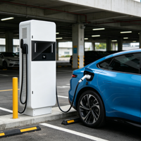 Station de recharge rapide pour véhicules électriques DC 60 kW à double borne, avec 4G, Ethernet, paiement par application, certifiée IP54 CE, étanche