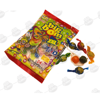 Sucettes Halal enrobées aux fruits, en gros, bonbons en forme de boule multi-saveurs, emballage en sachet