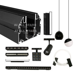 Sistem Plafon Stretch Kain PVC Desain Eropa, Profil <span class=keywords><strong>Aluminium</strong></span> Busbar untuk Plafon Stretch, Lampu LED Track Magnetik - Product Image 3