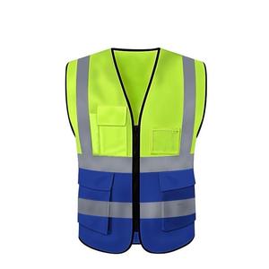 Hoge Zichtbaarheid Veiligheidsvest Custom Uw Logo Beschermende Werkkleding 5 Zakken Met Reflecterende Strips Outdoor Werkvest - Product Image 4