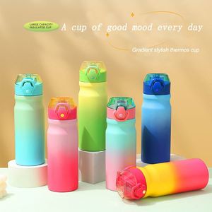 Beauchy Food Grade Stainless Steel <b>Bottle</b> Double Wall Insulated Vacuum <b>Flask</b> Metal Water <b>Bottle</b> for Sports With Straw and Handle - Product Image 4