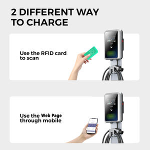 Nouvelle borne de <span class=keywords><strong>recharge</strong></span> murale intelligente avec programmation et mesure de la consommation d'énergie - Certifiée IP65 - Sortie 3,5 kW/7 kW - Compatible avec 99 % des véhicules électriques mondiaux - Optimisation des coûts pour les propriétaires de maisons - Product Image 4
