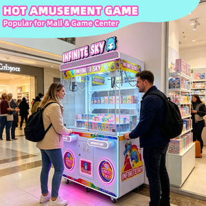 Nueva llegada: Máquina recreativa de grúa con juego de bolas saltarinas de la suerte, operada con monedas, caja sorpresa, construcción metálica, en inglés, para dos jugadores - Product Image 2