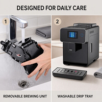 Machine à café entièrement automatique Baiwin pour les commerces, machine à expresso électrique 2 en 1 en stock à vendre
