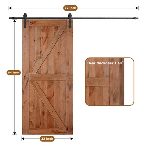 Porte intérieure de grange en bois avec balustrade au fond, pour maison, hôtel, offre spéciale, 2022 - Product Image 2