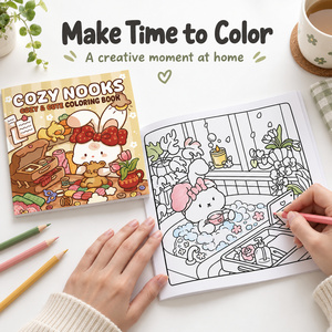 Libro da Colorare Educativo per Bambini Personalizzato OEM, Mostri Carini e Spaventosi, <span class=keywords><strong>Amici</strong></span> Pelosi Fai-da-Te - Product Image 6