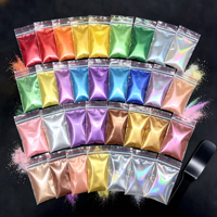Poudre de Pigment Perlé Multicolore en Gros Directement de l'Usine et Poudre de Perle Scintillante - Idéale pour les Projets DIY de Résine, Bougies et Savons