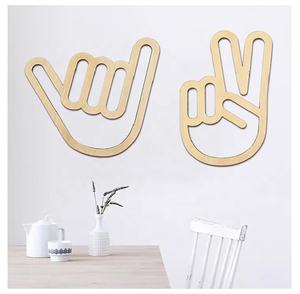 Hawaii <span class=keywords><strong>Aloha</strong></span> Surfer Hand Sign <span class=keywords><strong>Surf</strong></span> Wall Decor Set de 2 Shaka y Victory Letrero de pared de madera Colgar Letrero Suelto - Product Image 2