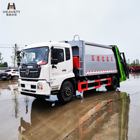 Camion à ordures compacteur HEAVSTY 18 m³ avec châssis de 5000 mm, moteur diesel Euro 6 six cylindres, transmission 4x2 et télécommande sans fil