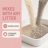 Litière pour chat à base de cassave, anti-microbienne, anti-odeur, agglomération rapide, sans poussière, jetable aux toilettes, sûre pour les animaux de compagnie