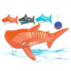 Baru Datang 5 Saluran Remote Control Mainan Hiu Kolam Renang Anak-anak Bak Mandi Bermain Air Set Isi Ulang Listrik RC Mini Shark Boat