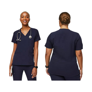 طقم سكرابز طبي عالي الجودة بشعار مخصص قماش منسوج جيد التهوية للأطباء والممرضات مقاس كبير 3XL زي مستشفى موحد - Product Image 2