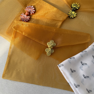 Chuanghua กระเป๋าผ้าพันคอผ้า<span class=keywords><strong>ไหม</strong></span>ออร์แกนซ่าทรงซองจดหมายลายกบจีน - Product Image 3