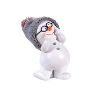 Centre de noël en résine, bonhomme de neige d'intérieur pour enfant, cadeau de noël,