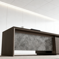 Bureau en L en gros, mobilier de bureau en bois pas cher, bureau d'ordinateur moderne pour dirigeant, PDG, cadre