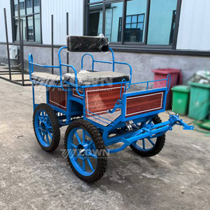 Carreta de Caballos Retro de Alta Calidad para Maratón/Carroza de Caballos de Estilo Moderno con 4 Ruedas, Mini Carreta con Frenos Hidráulicos y Capacidad para 4-6 Personas - Product Image 3