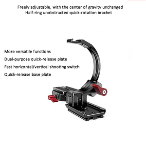 Support de caméra rotatif à dégagement rapide demi-anneau 88180 en alliage d'aluminium Arca-Bracket réglable 94 mm pour objectif léger et étanche - Product Image 2