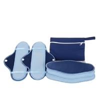 Offre Spéciale : Lot de Serviettes Hygiéniques en Tissu Écologique Respirant, Super Absorbantes, Ailées, Lavables, pour Nuit, avec Protection Anti-Fuites