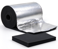 Rouleau d'isolation en mousse de caoutchouc avec feuille d'aluminium, isolation thermique, insonorisation, imperméabilisation, matériau d'isolation thermique pour toit, tuyau, mur