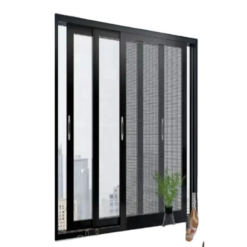 Hoge Kwaliteit Lage Straling Holle Gehard Glas Balkon Villa Kantoor Binnenplaats Brug Gesneden Aluminium Schuifdeur