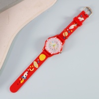 Montre à quartz pour enfants, thème aventure spatiale, avec cadran en acrylique et boîtier en polycarbonate, design fusée et vaisseau spatial, affichage à aiguilles