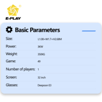Eplay Plateforme de mouvement VR 360 degrés pour simulateur de jeu, machine d'arcade complète 9D/3D, cockpit monoplace intérieur en fibre de verre et métal