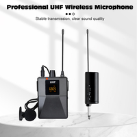 Sistem Mikrofon Lavalier UHF Portabel Nirkabel untuk Pidato di Depan Umum, Perekaman Video, Pertunjukan, Buatan Pabrik Sendiri