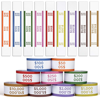 Vente en gros de ruban de cerclage en dollars américains de différentes couleurs ruban de cerclage de billets de banque auto-adhésif ruban de reliure spécifique à la banque