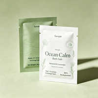Sachets personnalisés imprimés pour poudre de sel de bain, biodégradables, scellés sur 3 côtés, emballage écologique pour sels de bain