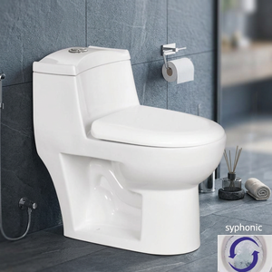 <b>Egg</b>-Shaped White <b>Ceramic</b> One-Piece Toilet - Factory Price for House Use Bathroom, Porcelain Sanitary Ware <b>Ceramic</b> Commode - Product Image 2