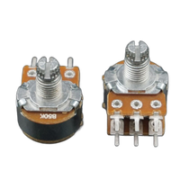 Potenciómetro dúplex de tipo 148 personalizado de alta calidad B1K ~ 1M-10MM Producto de reóstatos de resistencia Variable giratoria de Pin recto