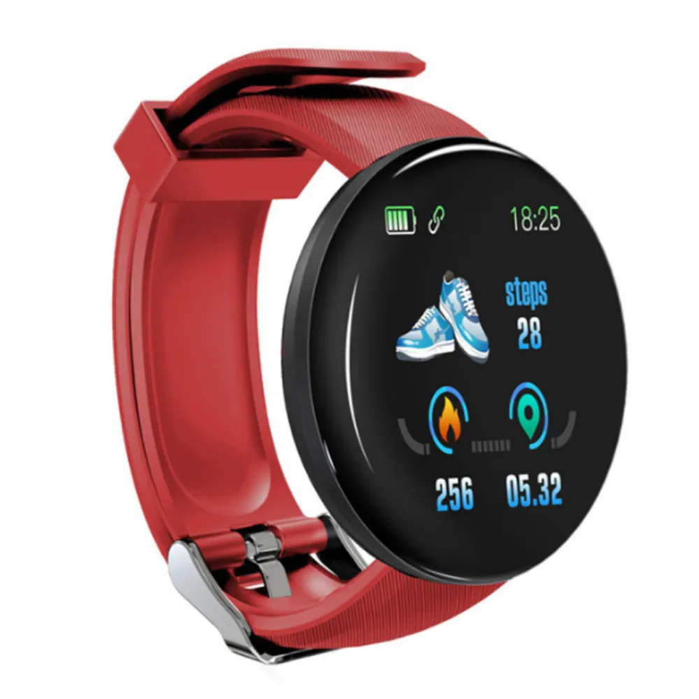 D18 Smartwatch 1.3นิ้วหน้าจอรอบอัตราการเต้นหัวใจความดันโลหิตกันน้ำกีฬา Smartbracelet D18