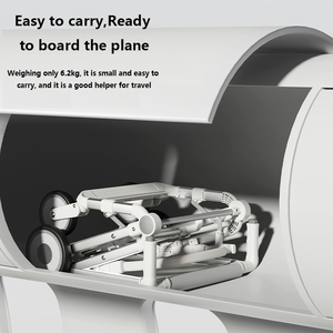 <span class=keywords><strong>Poussette</strong></span> bébé pliable légère, prête pour l'avion, châssis renforcé, sûre, anti-basculement, idéale pour les sorties en famille - Vente en gros usine - Product Image 4
