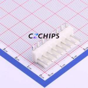 HX39601-8WAP Wire-to-Board Pin Header Bent Lead Through Hole,P=3.96mm Connector 1x8P 3.96mm Right Angle Insert VH - Product Image 1