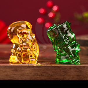 Figurine en cristal des cinq dieux de la richesse, ornement décoratif pour la maison, cadeau Feng Shui, jaune, rouge, vert, noir, blanc - Product Image 2