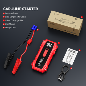 LED Işıklı, Ters Polarite Korumalı, 2800A Tepe Akımlı En İyi Araç Çalıştırma Seti Acil Durum Araç Gereçleri Seti - Product Image 5