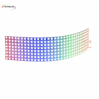 Matrice de points lumineux LED RVB programmable flexible 8x32 16x16 256 pièces 5v Sk6812 WS2812B sur circuit imprimé noir