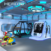 HEROVR 9D VR parc d'attractions intérieur F1 simulateur multijoueur surf mouvement course machine de jeu de réalité virtuelle pour une utilisation en extérieur