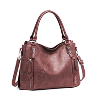 Ensemble de sacs fourre-tout en cuir de haute qualité avec logo embossé personnalisé pour femmes, 4 pièces avec breloque ours en peluche, polyvalent pour les voyages