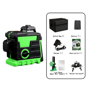 جهاز قياس مستوى الليزر الأخضر ثلاثي الأبعاد بـ12 خط، نموذج هندسي قوي الإضاءة للاستخدام الداخلي والخارجي - Product Image 6