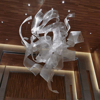 Lustre suspendu personnalisé pour villa à haut plafond, décoration intérieure, luminaire suspendu pour escalier, lustre en cristal LED sur mesure