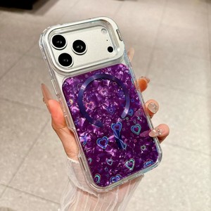 Senyork camera holder magnetic charging marble IMD phone case for iPhone 17 pro max 16 15 14 laser shockproof back cover - Product Image 6