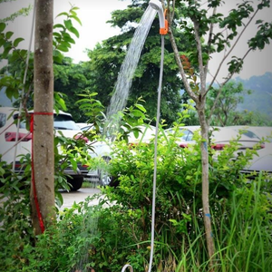 Promotion : Douche de <span class=keywords><strong>camping</strong></span> portable rechargeable en PVC 5L, ensemble de douche électrique portatif pour extérieur, randonnée, dortoir étudiant, douche pour animaux de compagnie, voiture - Product Image 4