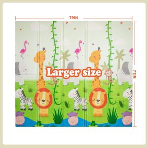 Customize Foldable Foam Baby Play Mat Extra Large Waterproof Activity Playmats for Babies Toddlers Infants Play &amp; Tummy <strong>Time</strong> - Product Image 2