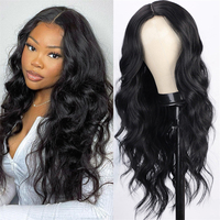 Perruque longue ondulée de 26 pouces pour femme, douce et volumineuse, avec nœuds, résistante à la chaleur, en fibre haute température, style brésilien/vietnamien pour femmes noires