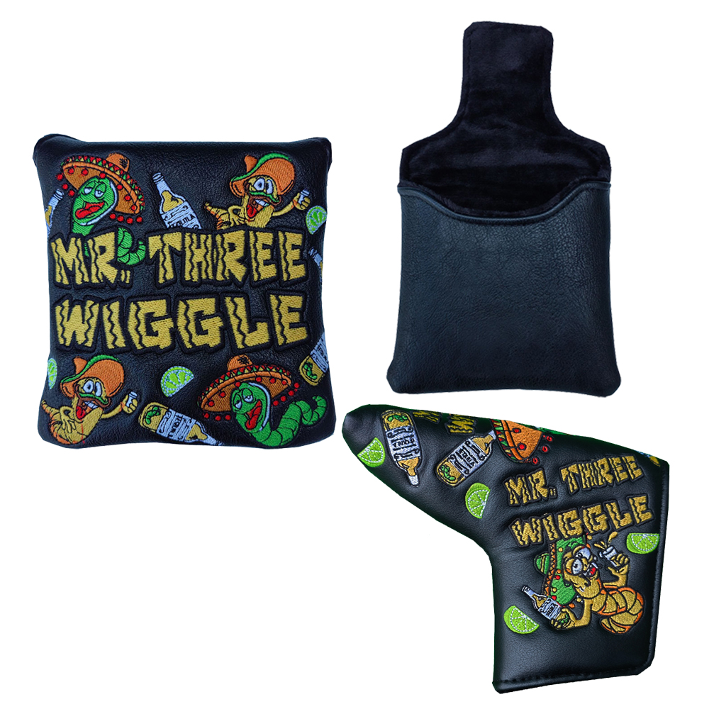 Yopral Golf OEM на заказ, Черная Магнитная вышитая бирка из искусственной кожи, чехол для клюшки, квадратный чехол для клюшки