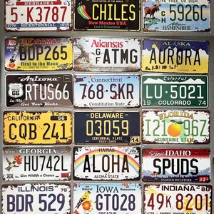 <span class=keywords><strong>Lot</strong></span> de 15/20/25/30 pièces d'étiquettes numérotées <span class=keywords><strong>vintage</strong></span> des États américains, plaques d'immatriculation en relief, entrepôt personnalisé, garage Man Cave - Product Image 5